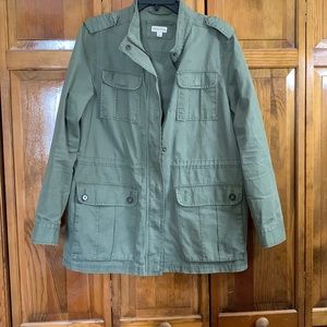 Olive green utility jacket